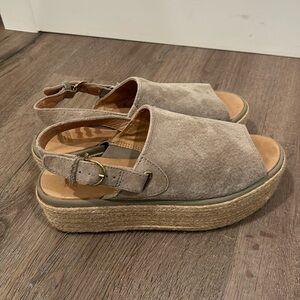 Sperry suede espadrille platform sandals